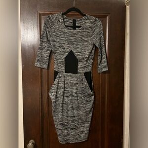 Gray short curvy dress